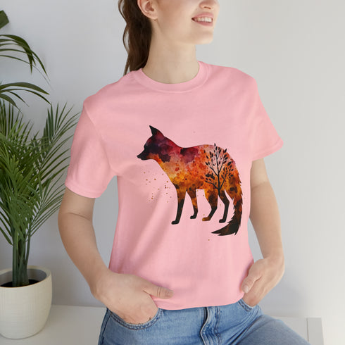 Autumn Fox Silhouette - Short Sleeve Tee